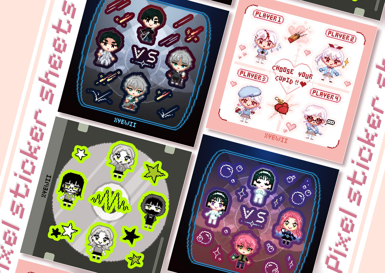 Sticker sheets square